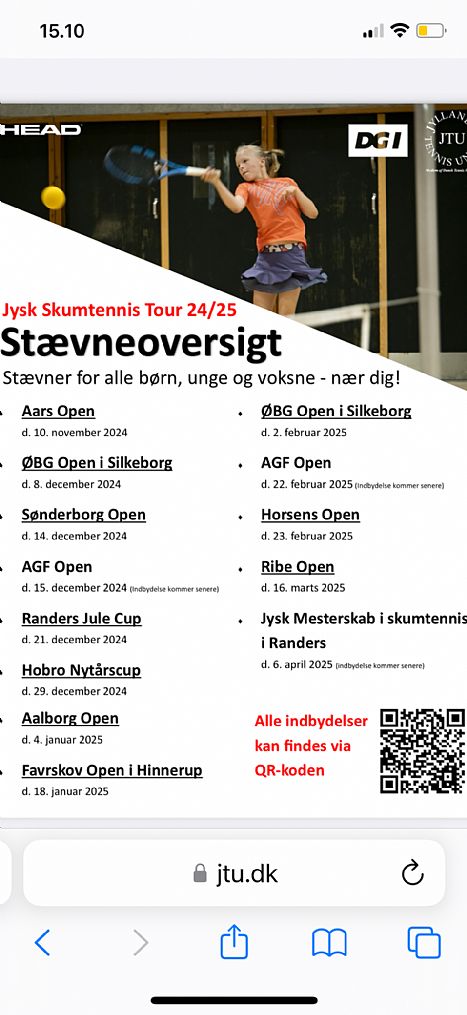 “Den Jyske SkumtennisTour 24/25” + JM - RTK