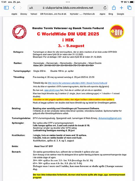 “Veteran-DM UDE 2025” - 3. - 9. august i HIK - RTK